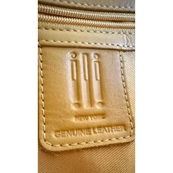 ili New York Genuine Leather Mustard Yellow Mini Backpack Travel Purse - Picture 3 of 8